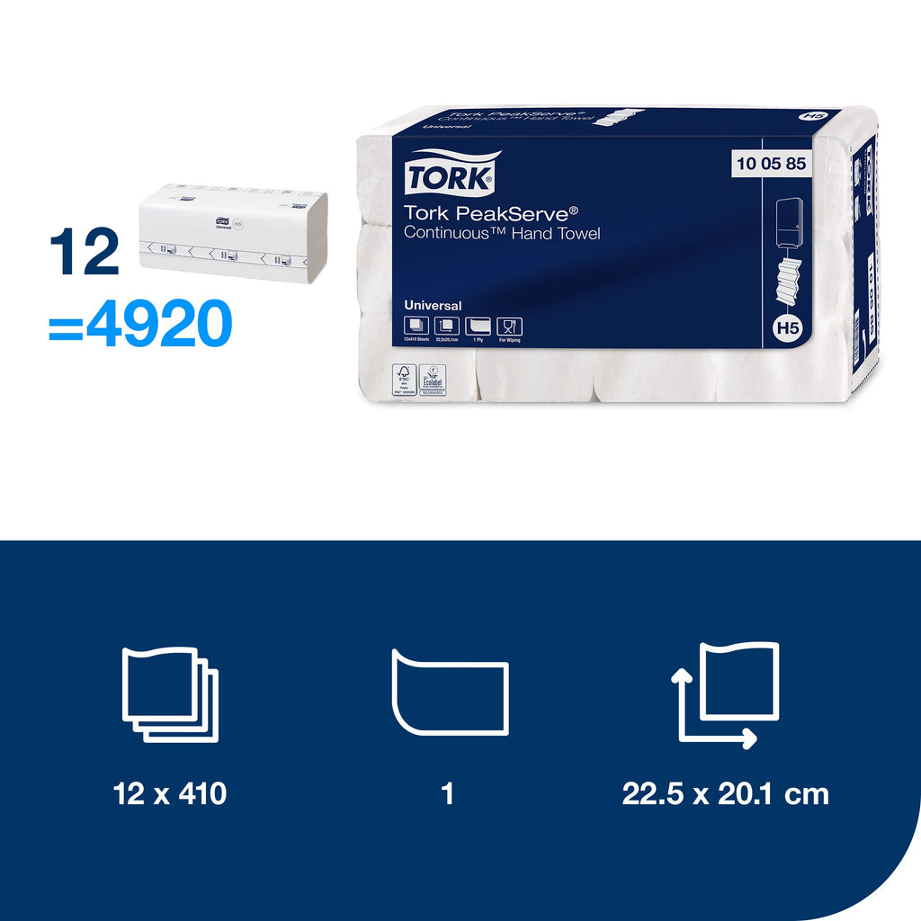 Tork PeakServe® folyamatos adagolású kéztörlőpapír – 100585