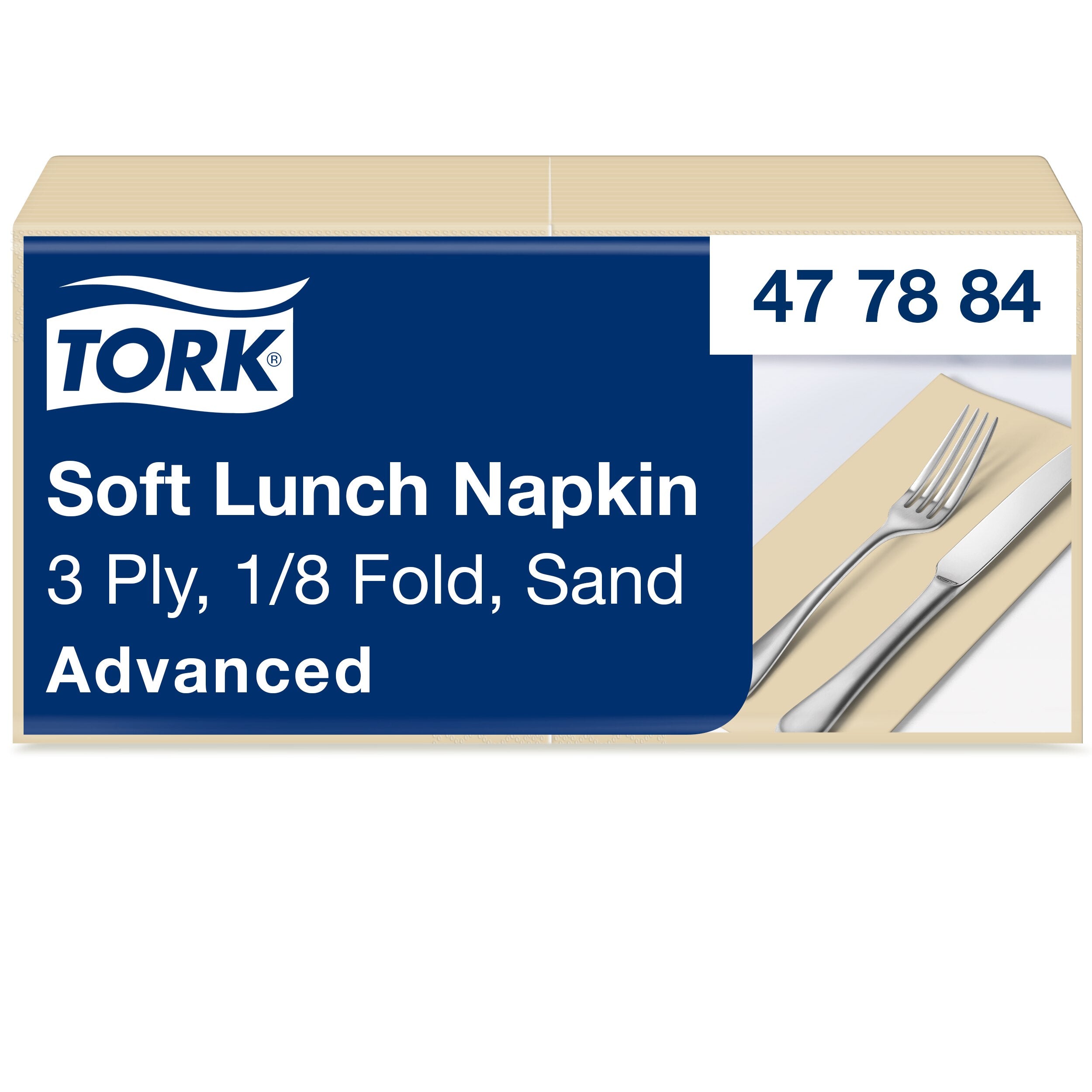 Tork Soft csontszínű Lunch szalvéta, 1/8 hajtogatás