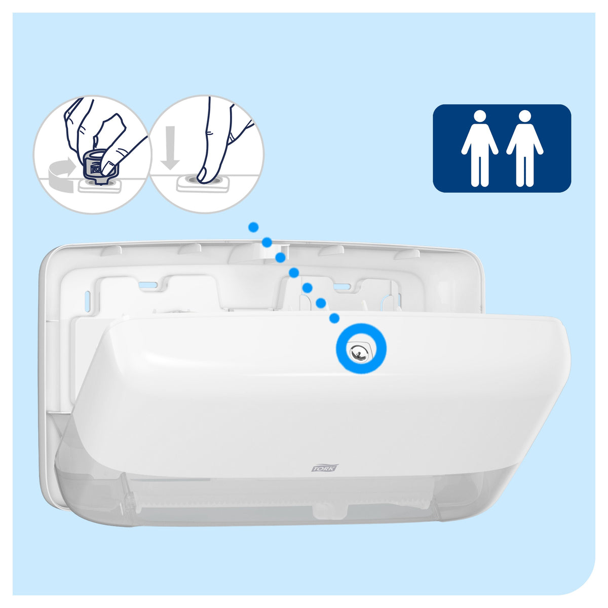 Tork Twin Jumbo tekercses toalettpapír-adagoló – 555500
