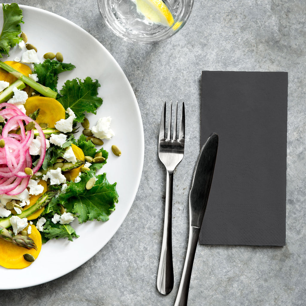 Tork Soft fekete Lunch szalvéta, 1/8 hajtogatás – 477881