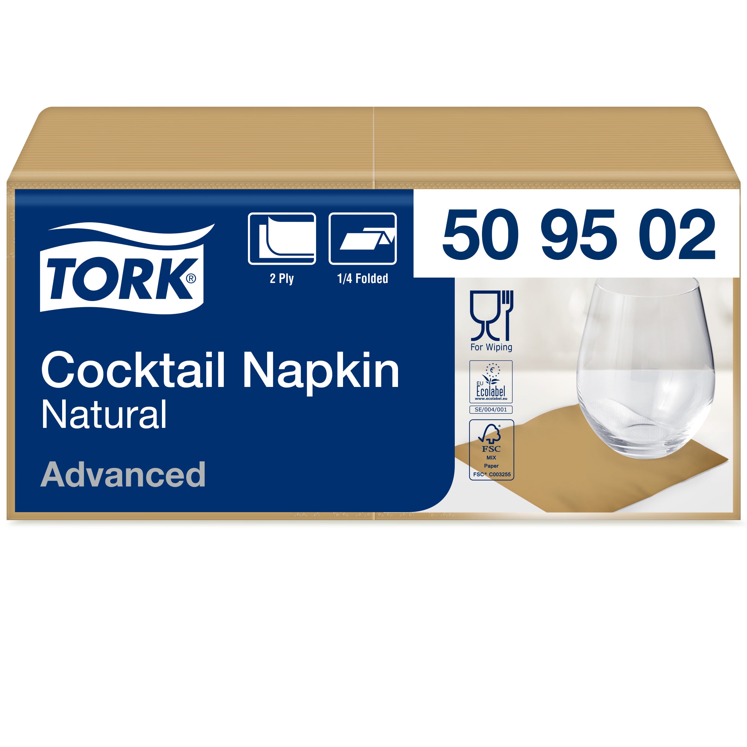 Tork natúr, környezetbarát koktélszalvéta
