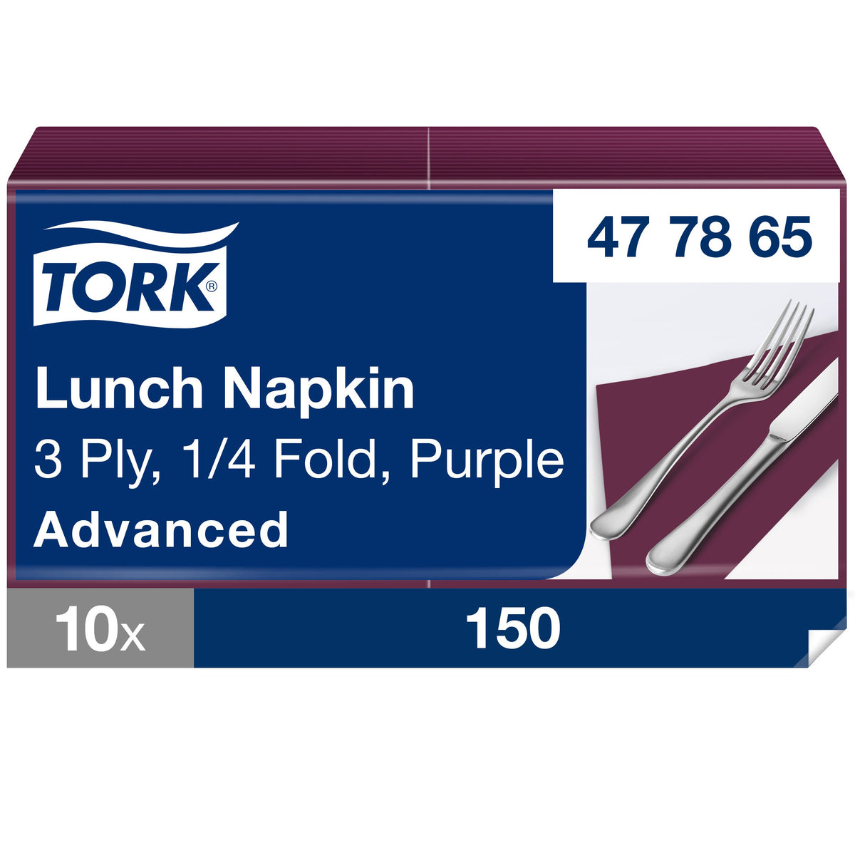 Tork Soft bíbor Lunch szalvéta – 477865