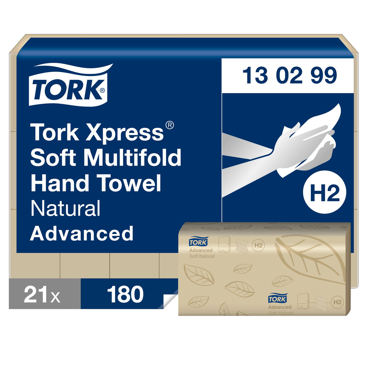 Tork Xpress® Soft Natúr Multifold kéztörlő – 130299