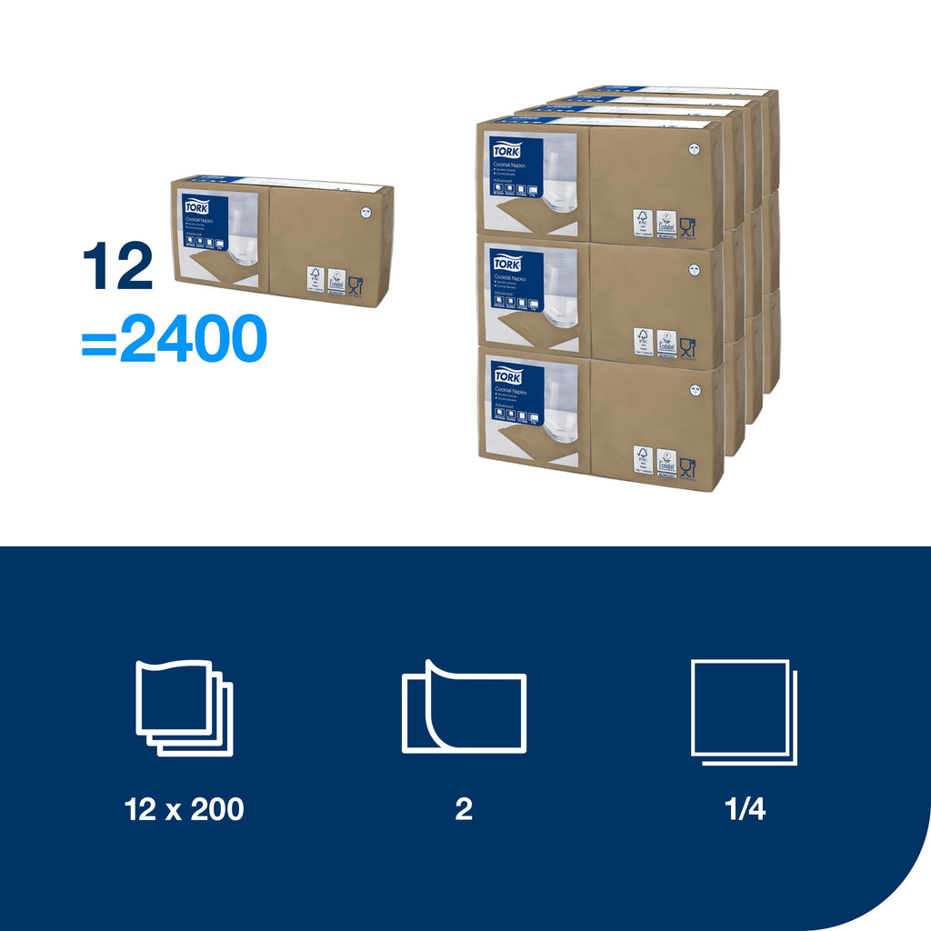 Tork koktélszalvéta, kekszszínű – 470001
