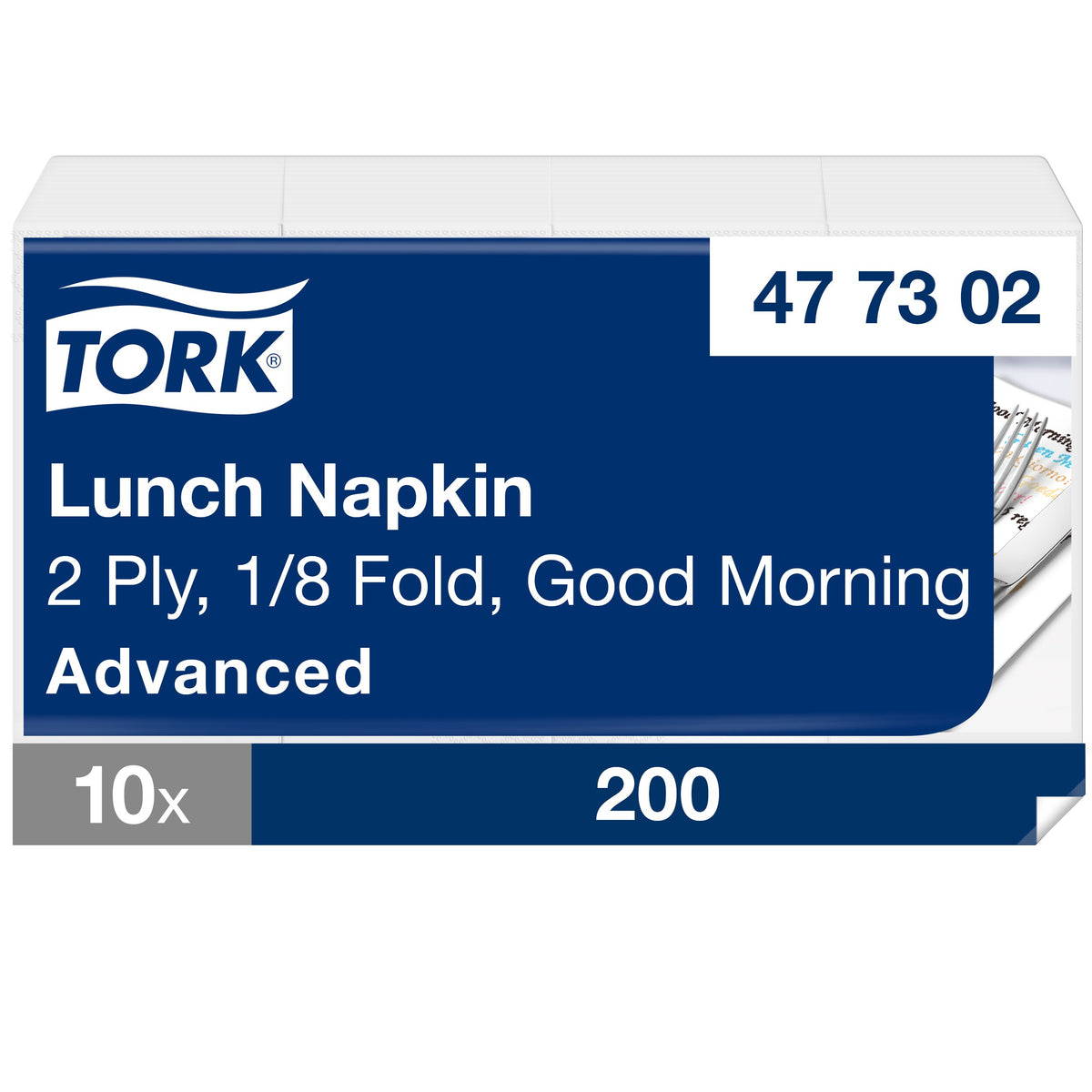 Tork Jó reggelt Lunch szalvéta, 1/8 hajtogatás – 477302