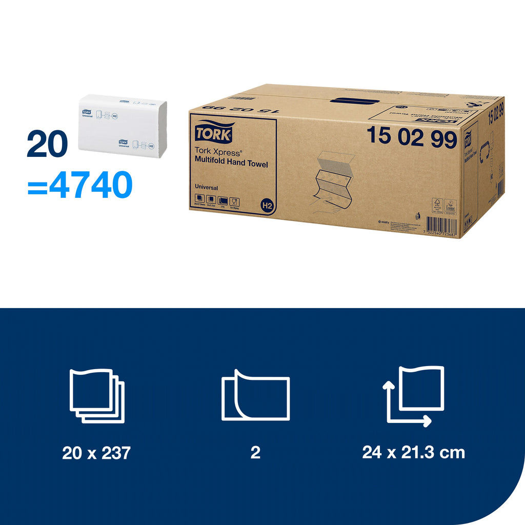 Tork Xpress® Multifold kéztörlő – 150299