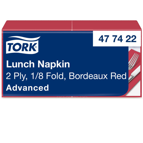 Tork bordó Lunch szalvéta, 1/8 hajtogatás