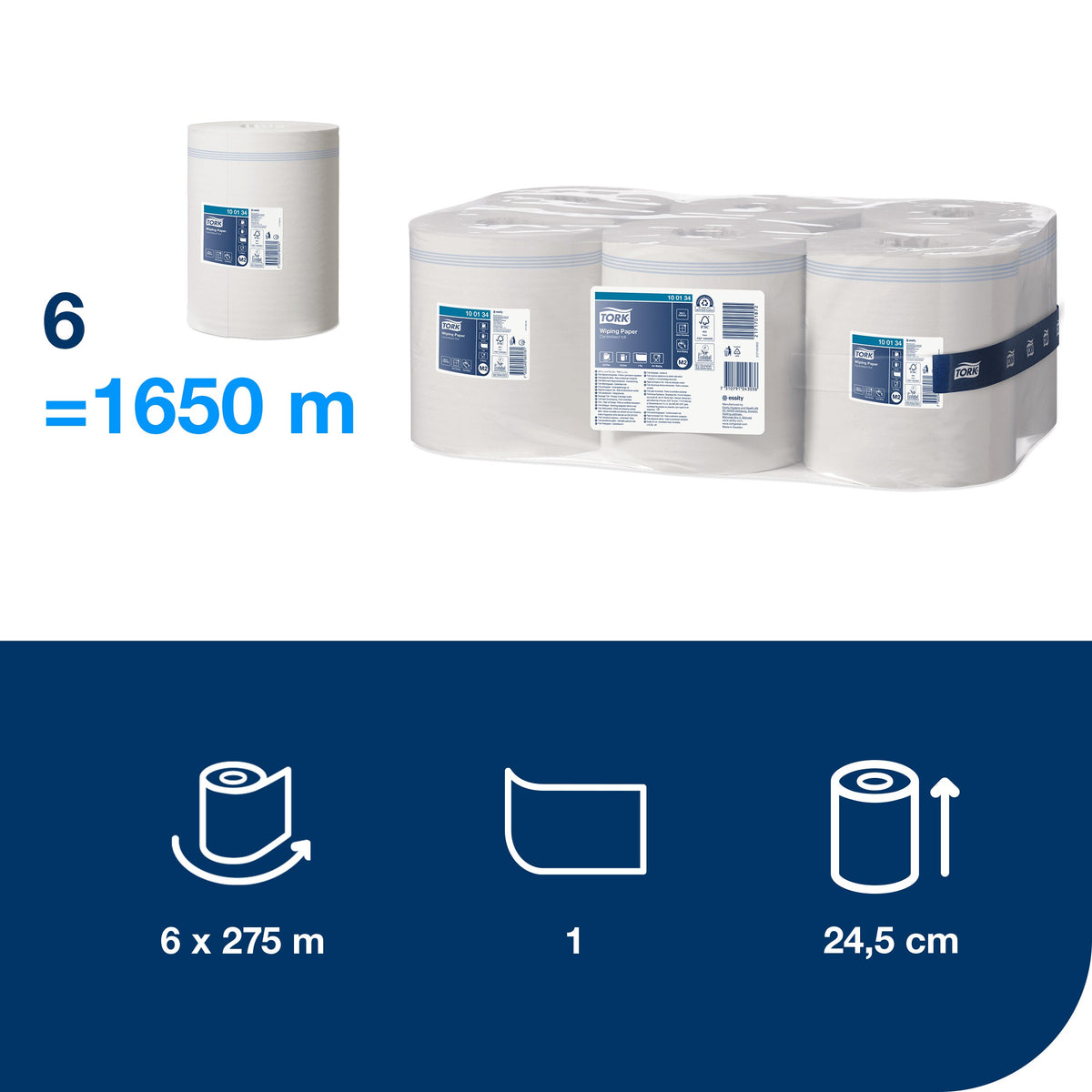 Tork törlőpapír, belsőmagos – 100134