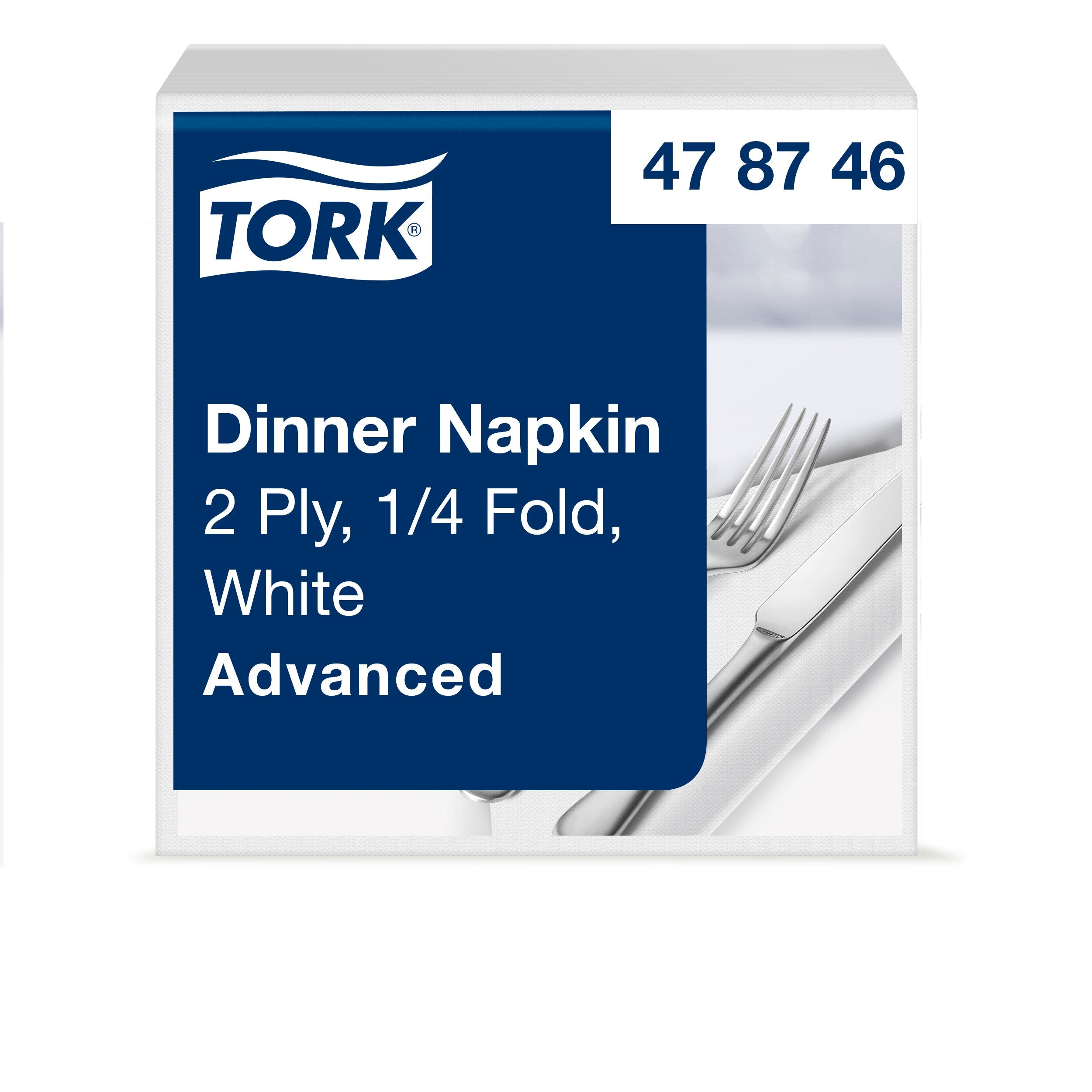 Tork fehér Dinner szalvéta