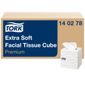 Tork Extra Soft kozmetikai kendő kocka – dobozos papír zsebkendő – 140278