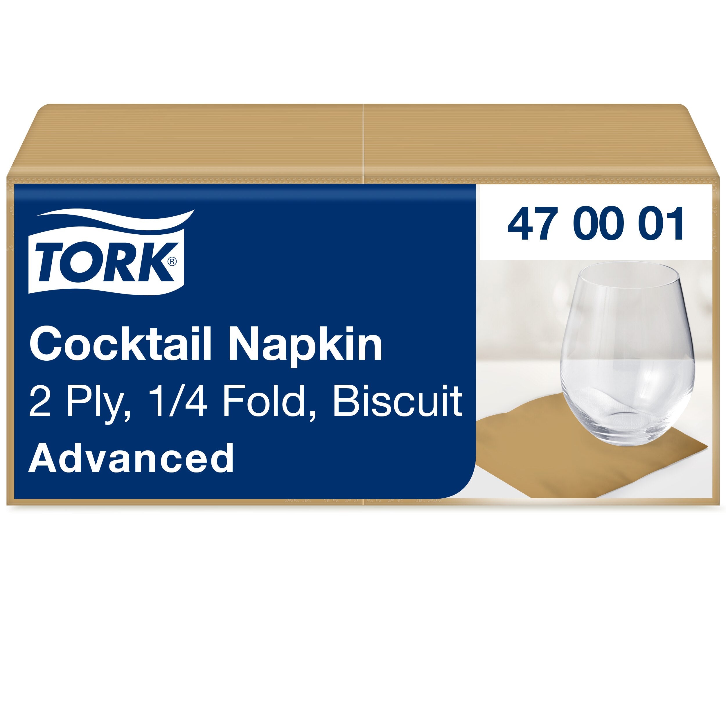 Tork koktélszalvéta, kekszszínű