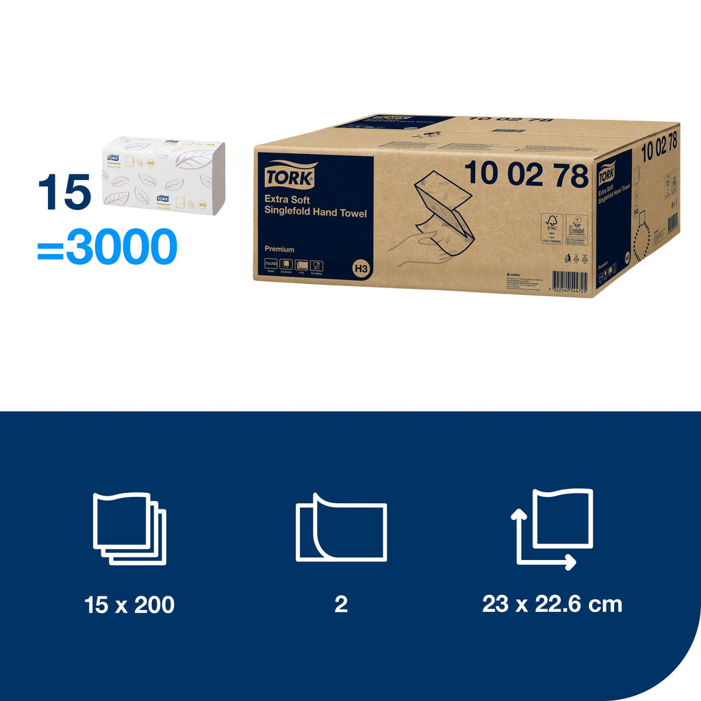 Tork Extra Soft Singlefold kéztörlő – 100278