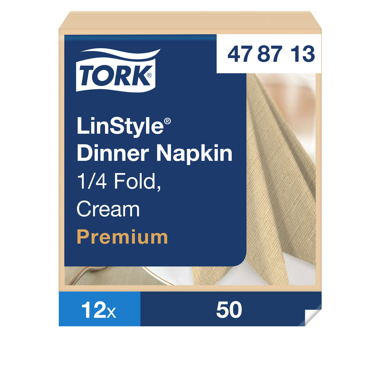 Tork LinStyle® krémszínű Dinner szalvéta – 478713