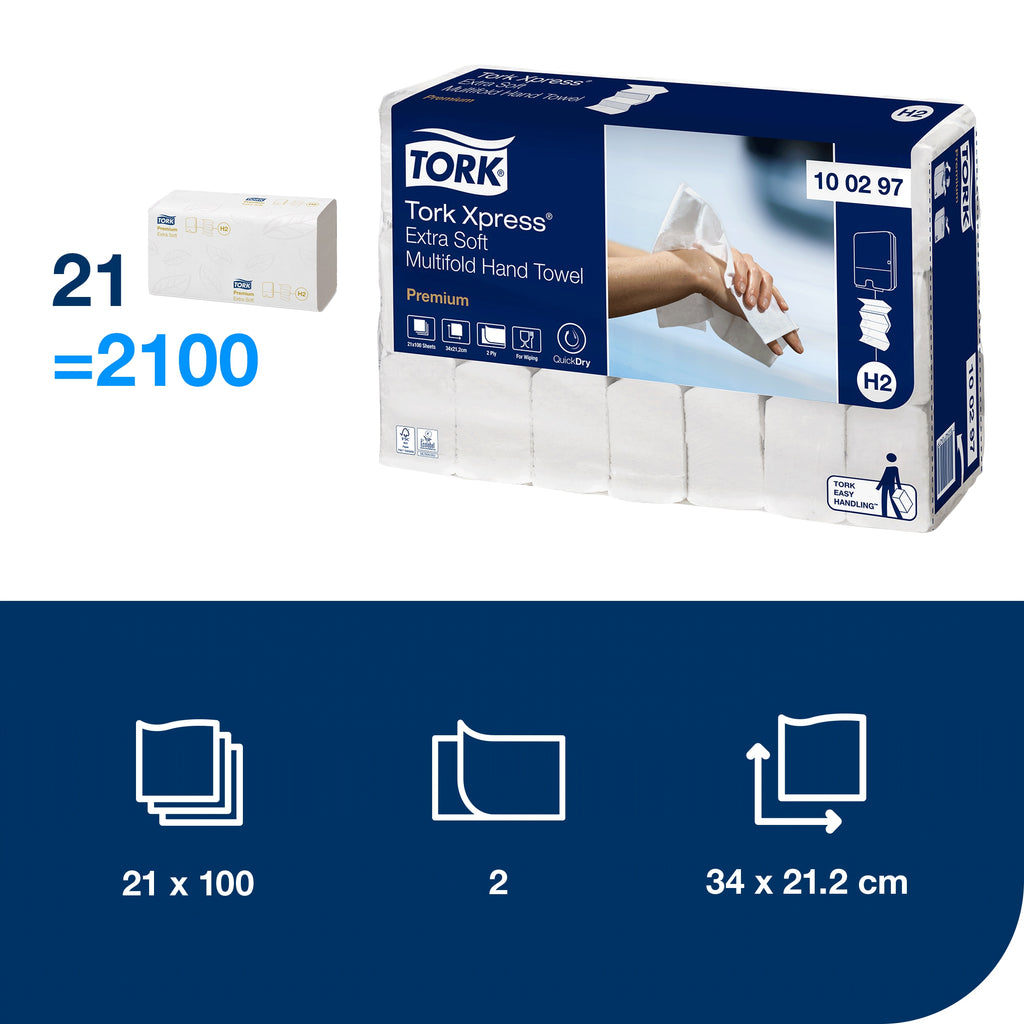 Tork Xpress® Extra Soft Multifold kéztörlő – 100297